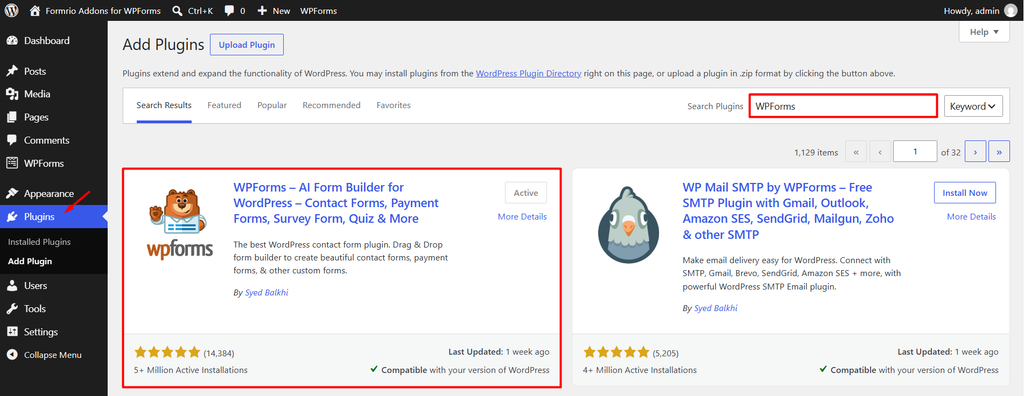 install wpforms